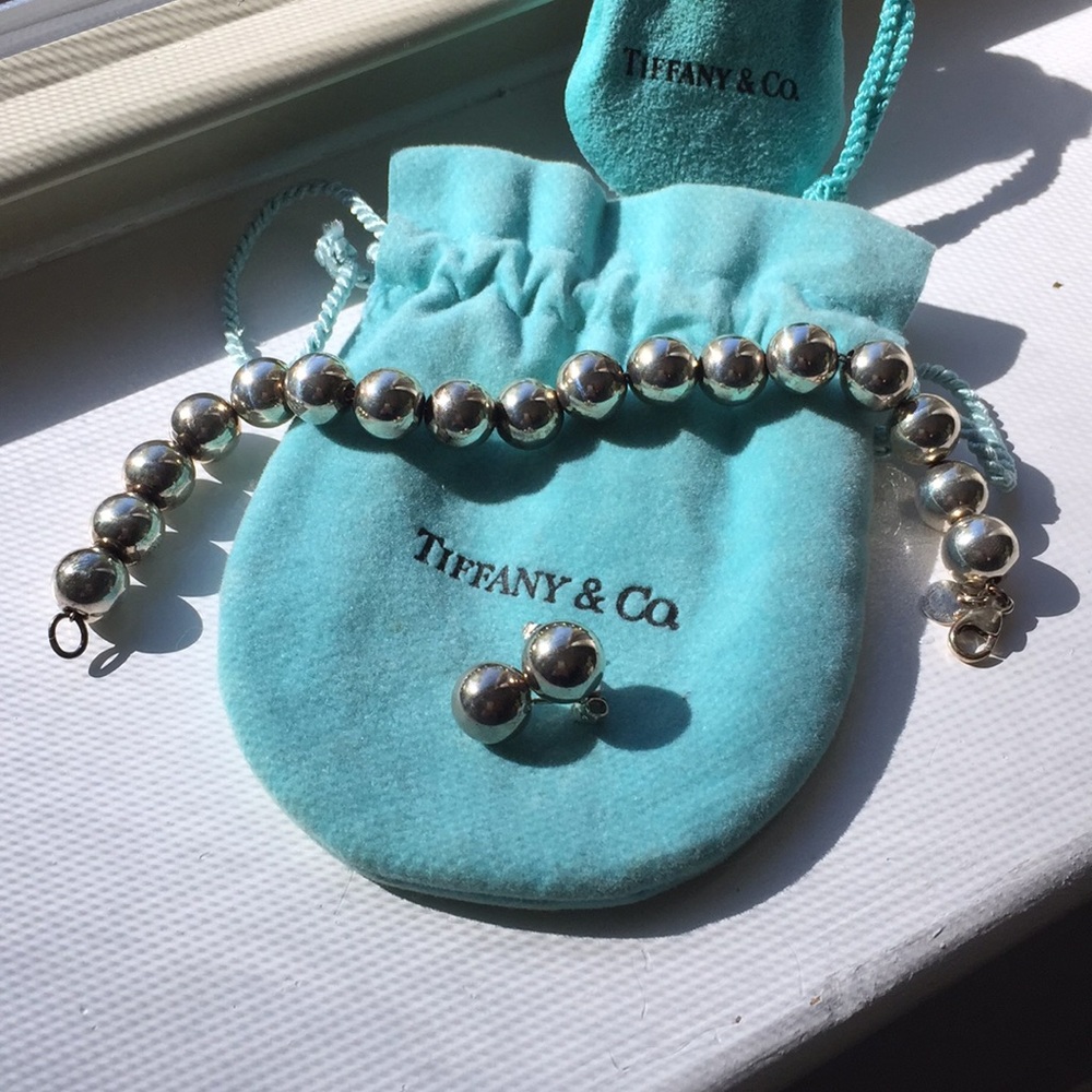 Tiffany’s sterling silver bracelet and earring set